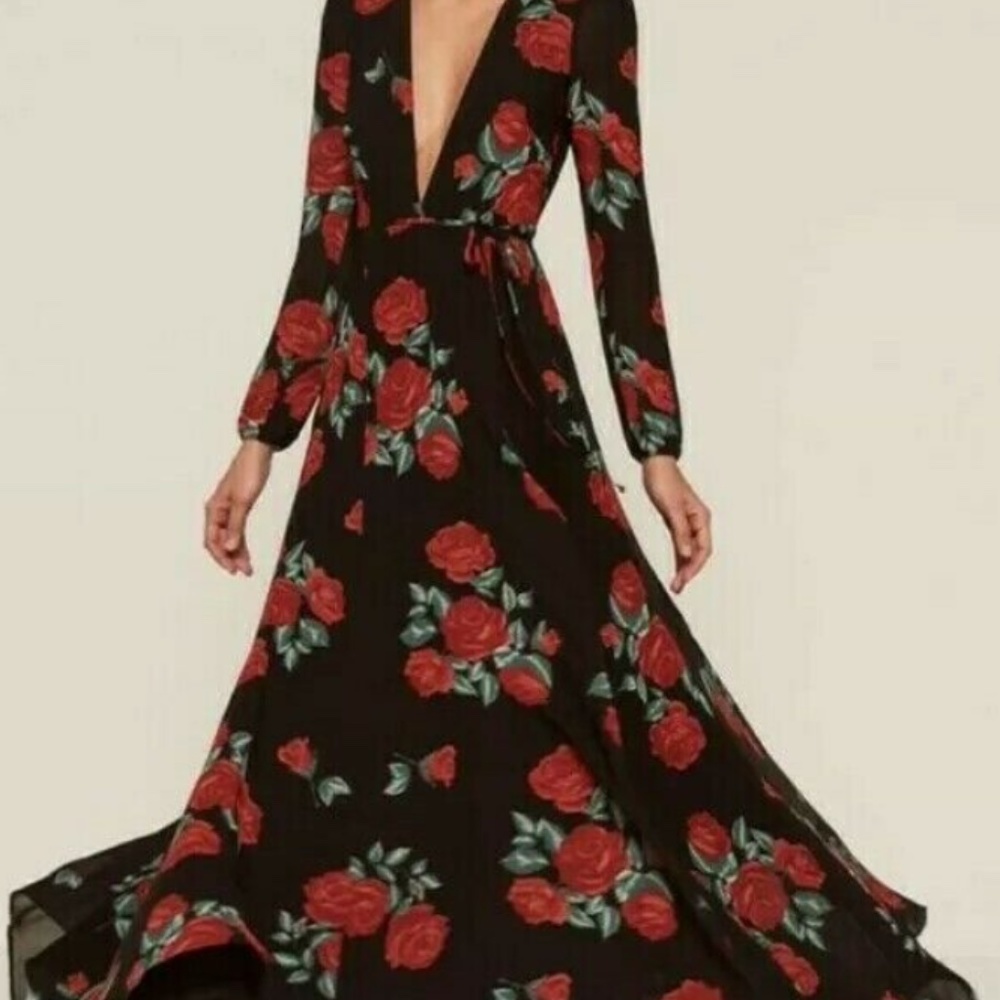 REFORMATION MILAN DRESS IN HERA ROSE CARNATION PRINT XS NWT - Picture 2 of 3